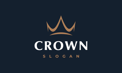 crown logo vector illustration. luxury king logo template