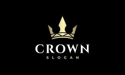 Obraz premium crown logo vector illustration. luxury king logo template