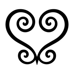 Sankofa bird symbol forming heart shape, representing learning from past