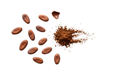 coffee beans isolated on white