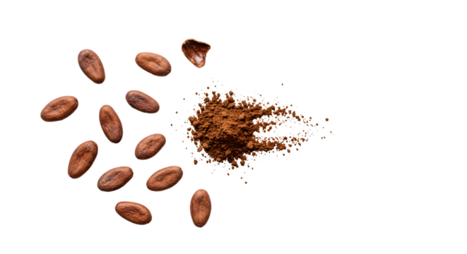 coffee beans isolated on white