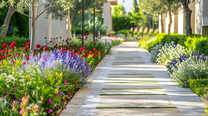Obraz premium Stunning Garden Path: Landscaping Design Inspiration