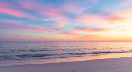 Fototapeta premium Pastel Hues of Evening Calm AI Generated