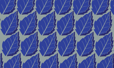 Seamless pattern of leaves and birds in a floral design