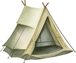 watercolor tent © Je