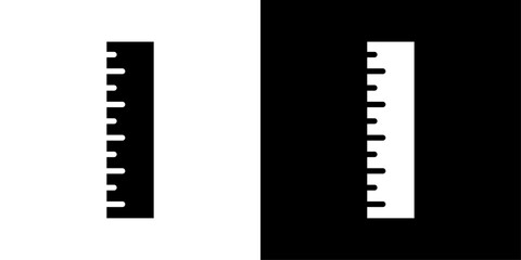 Ruler icons vector set in solid flat style