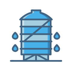  Rainwater Harvesting Tank Icon for Storage