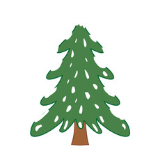 christmas tree with snow