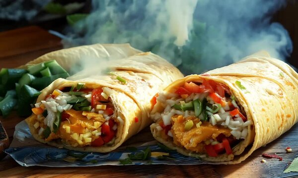 Egg wrap with vegetables