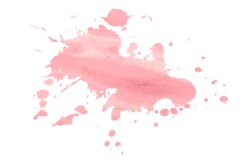 pink brush paint stain isolated on transparent background