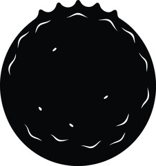 vector illustration of an orange ball