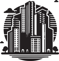 Obraz premium city skyline vector illustration