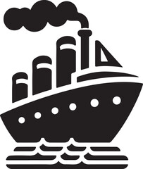 Obraz premium vector illustration of a ship