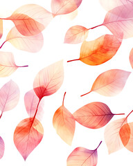 Obraz premium illustrations of various trees, leaves, grasses, and botanical elements on white background.