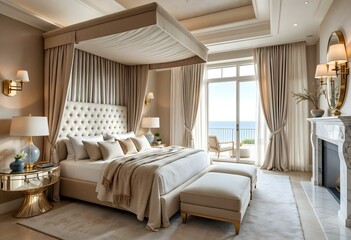 Experience the perfect blend of comfort and style in a bedroom featuring a stunning large window that floods the space with natural light