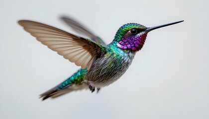 Fototapeta premium Vibrant Hummingbird in Flight: A Stunning Display of Nature's Beauty