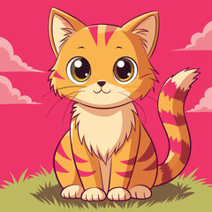 Gentle kitty illustration 
