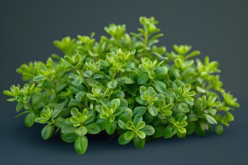 Obraz premium Lush green succulent plant thriving in a dark background with vibrant foliage detail