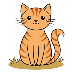 vector illustration of a domestic cat