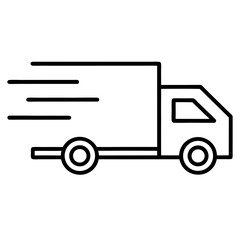 vector illustration of a delivery truck