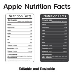 Apple nutrition facts, supplements facts, nutrition facts