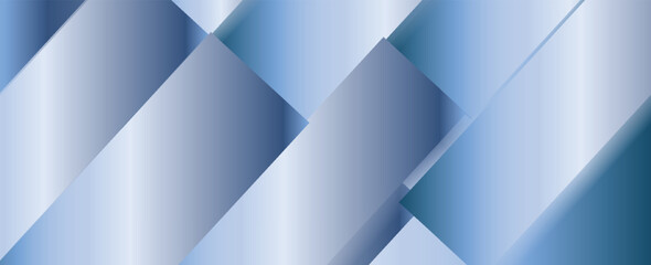 Obraz premium Randomly shifted blue metal cube boxes blocks background wallpaper banner with copy space. vector