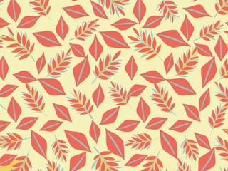 seamless background with leaves