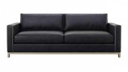 Comfortable white leather sofa, a stylish 3d furniture object for modern home interior design