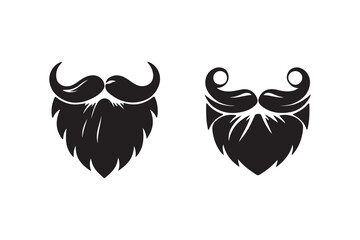 silhouette vector icon of  Man Beard 