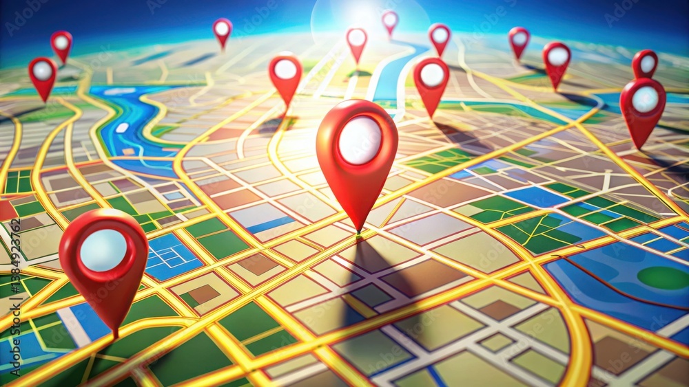 Poster Abstract Map with Blinking Points for Rescue Operations