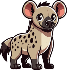 Obraz premium かわいいハイエナのイラスト 
