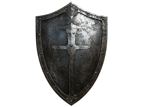 medieval shield dark ages knight shield on Transparent Background 