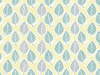 seamless pattern with flowers and leaves, floral pattern for textile design and digital papers, seamless background with leaves