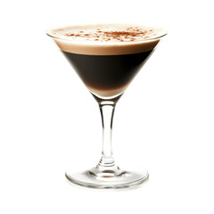 Espresso Martini Served Warm Isolated on Transparent Background