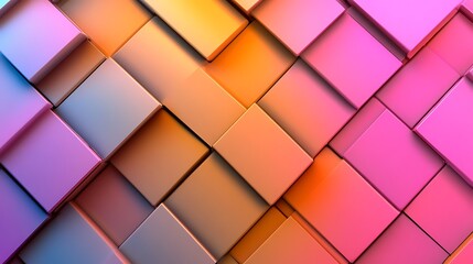 Fototapeta premium Abstract Colorful 3D Cube Pattern Background.