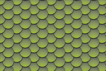 Mermaid fish scale wave japanese seamless pattern.  Paper cut style, 3d effect. Print for textile, wallpaper. © nepdar