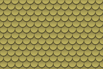 Mermaid fish scale wave japanese seamless pattern.  Paper cut style, 3d effect. Print for textile, wallpaper. © nepdar