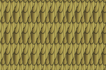 Mermaid fish scale wave japanese seamless pattern.  Paper cut style, 3d effect. Print for textile, wallpaper.