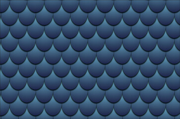 Mermaid fish scale wave japanese seamless pattern.  Paper cut style, 3d effect. Print for textile, wallpaper. © nepdar