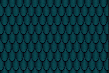 Mermaid fish scale wave japanese seamless pattern.  Paper cut style, 3d effect. Print for textile, wallpaper. © nepdar