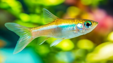 Vibrant betta fish glide through a freshwater aquarium adorned with verdant plants