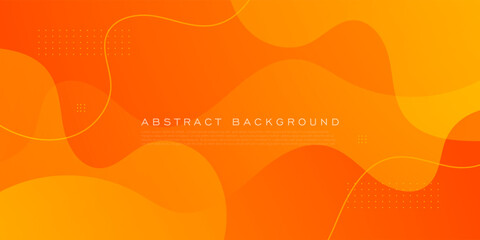 Abstract colorful fresh orange fluid background. Simple design wave liquid pattern with lines. Eps10 vector