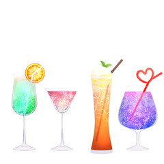 カラフルなドリンク