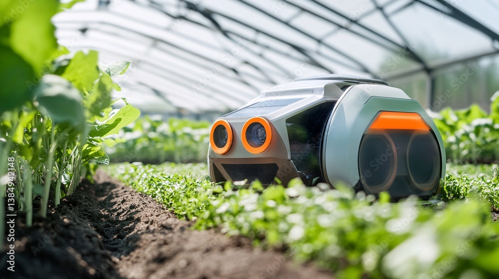 Poster autonomous robot monitoring crops growing in a greenhouse