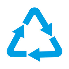 recycling symbol on white background