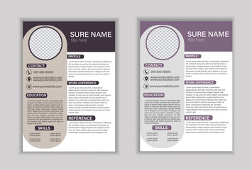 Clean Modern Resume and Cover Letter Layout Vector Template for Business Job Applications, Minimalist resume cv template, Resume design template, cv design, multipurpose resume design
