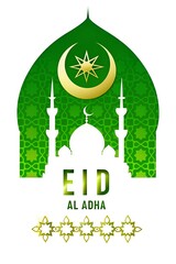 Eid Al Adha Celebration Islamic Holiday Greeting Card Design