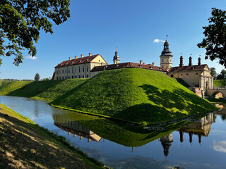 Naklejka premium Castle in Neswizh (Belarus), an architectural monument of the XVI-XVIII centuries