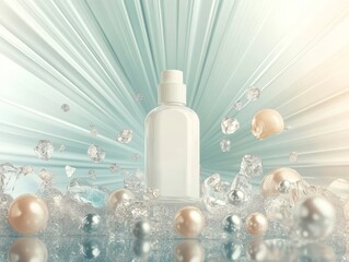 A white essence product bottle