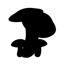 vector illustration of mushroom silhouette